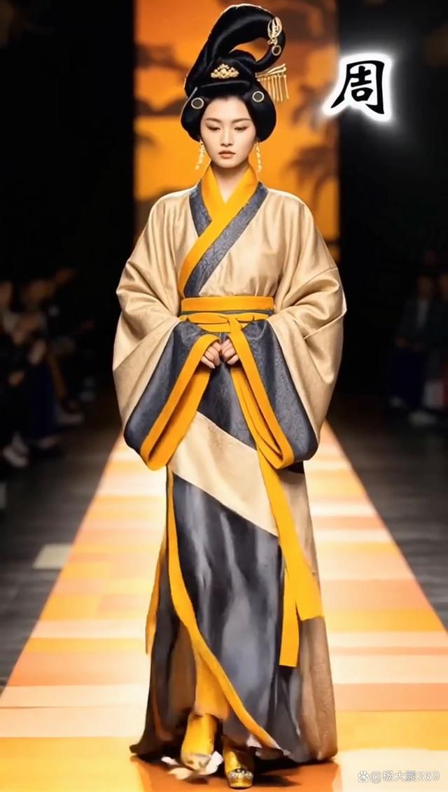 周朝重视礼仪,女性的服饰也充分体现了这一点.